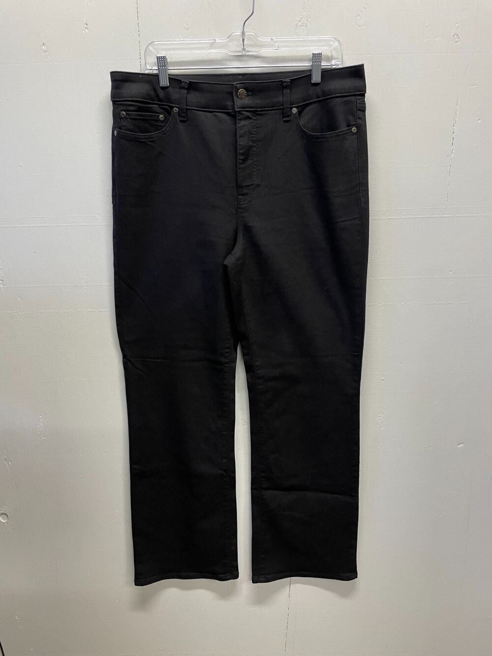 Talbots Women's Denim Jeans Barely Boot Jean Size 14 Black color High Rise